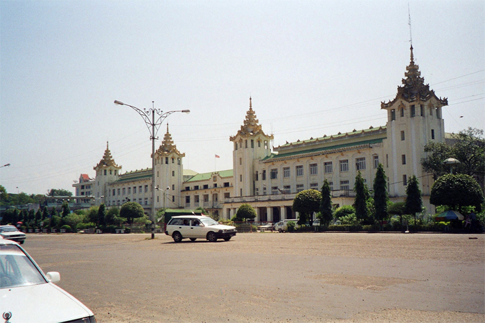 Yangon central railroad station